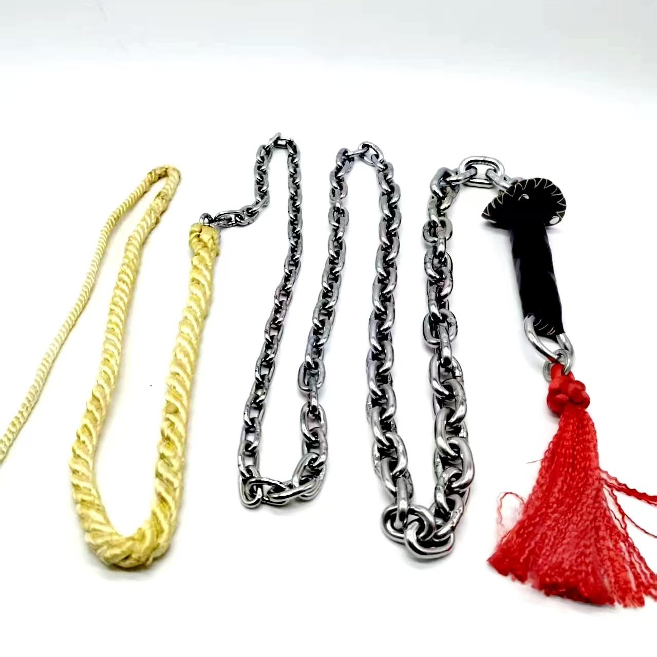 单环钢鞭不锈钢链子鞭武术鞭中老年健身麒麟鞭响鞭甩鞭迪尼麻鞭头