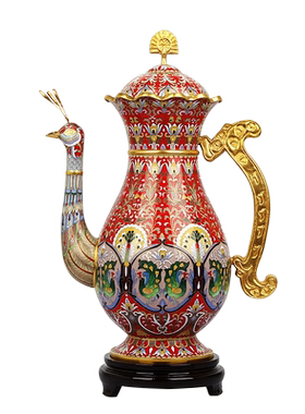 孔雀客厅景泰蓝铜胎掐丝珐琅商务