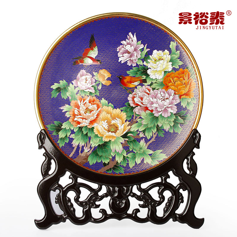 景泰蓝圆盘珐琅商务家居礼品摆件