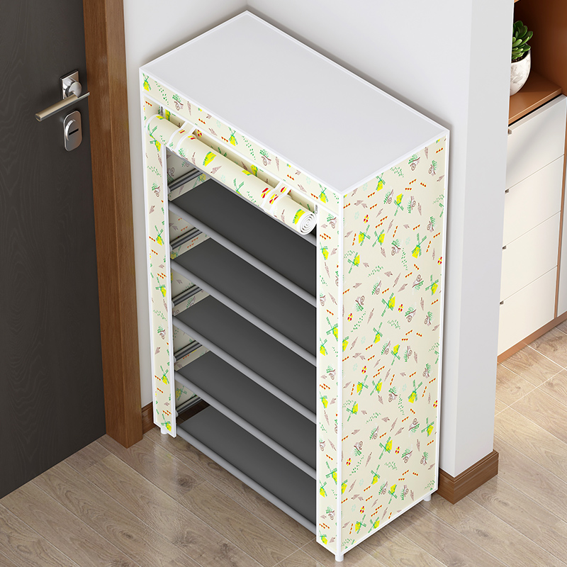 鞋架子鞋柜遮挡帘子防尘罩大容量