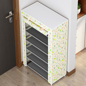 鞋 架子多层家用门口简易布鞋 柜收纳遮挡帘子防尘罩大容量出租屋用