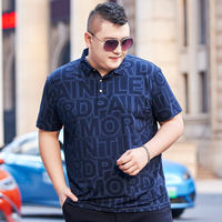 Bimeng Fat Man Men's Clothing, overweight, loose short-sleeved ice silk polo shirt, summer business casual lapel T-shirt, Dad T-shirt thumbnail 8