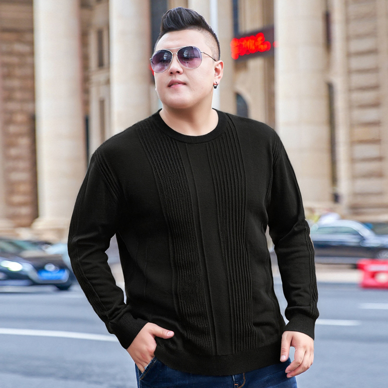 胖人毛衣毕蒙棉加肥加大圆领