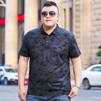 Bimeng Fat Man Men's Clothing, overweight, loose short-sleeved ice silk polo shirt, summer business casual lapel T-shirt, Dad T-shirt thumbnail 4