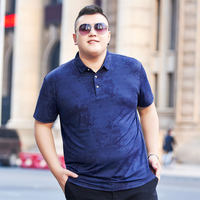 Bimeng Fat Man Men's Clothing, overweight, loose short-sleeved ice silk polo shirt, summer business casual lapel T-shirt, Dad T-shirt thumbnail 6