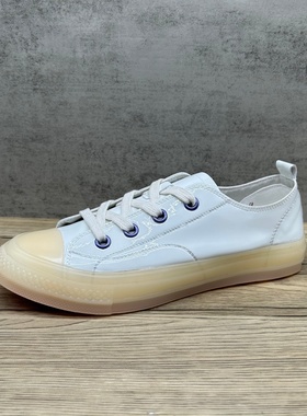 断码特价处理果冻漆皮板鞋网红超火平底小白鞋女学生运动休闲白色