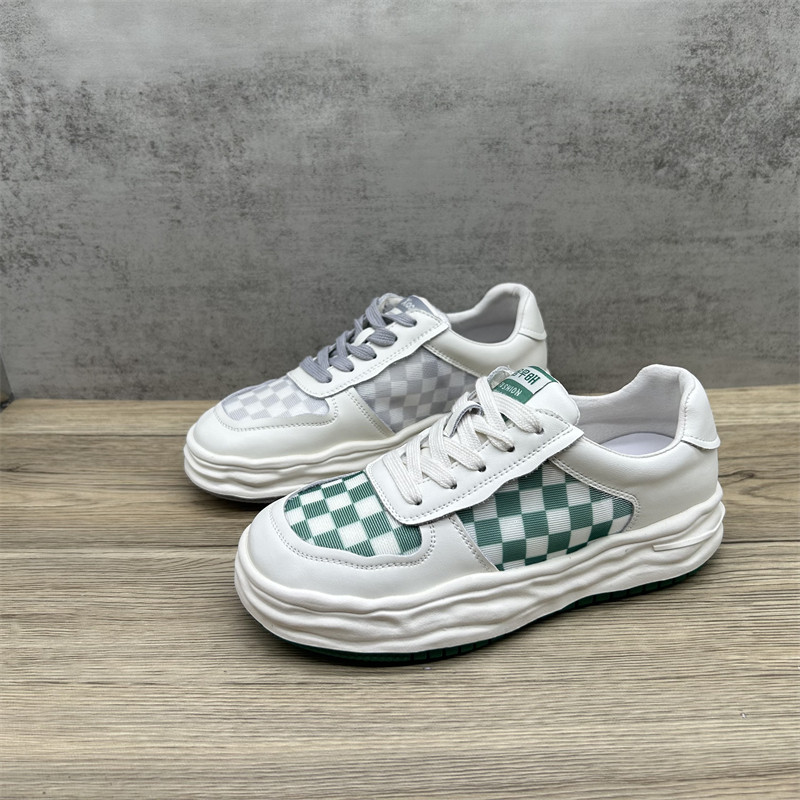 夏季薄款真皮网面透气小白鞋