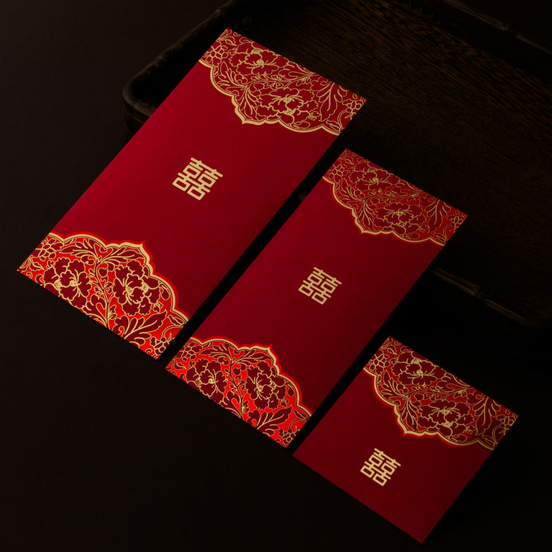 中式新款烫金大号万元塞门小号红包个性创意结婚婚礼娶亲利是封
