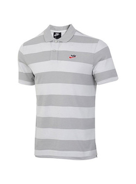 Nike Sportswear Heritage 男休闲条纹拼色短袖polo杉 CU4433-028