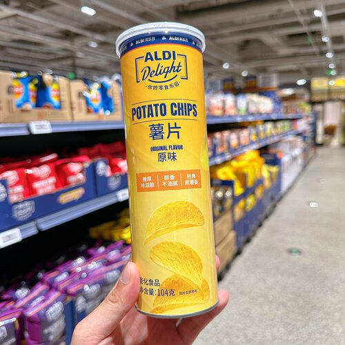 奥乐齐 ALDI Delight 薯片 原味 104g 膨化食品  零食代购