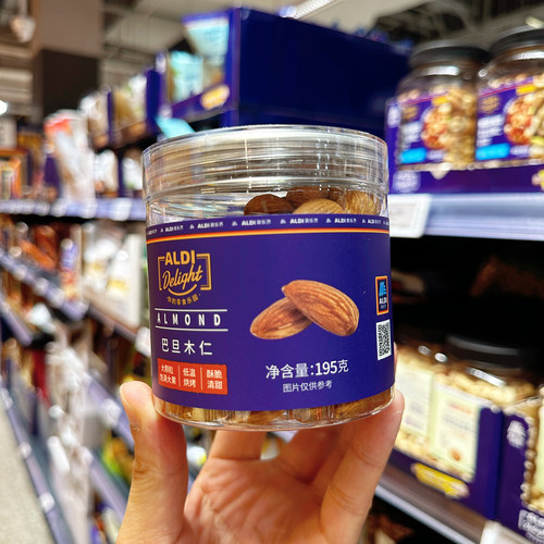 奥乐齐 ALDI Delight 巴旦木仁 低温烘烤 195g 超市零食代购