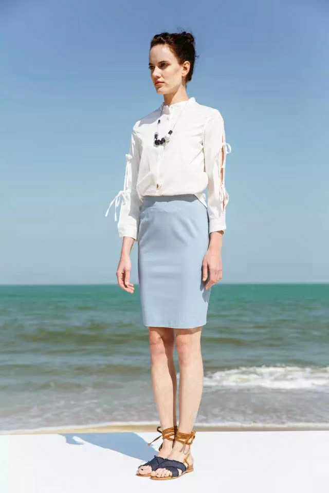 水云间品牌女装服装性感职业露手臂上衣衫