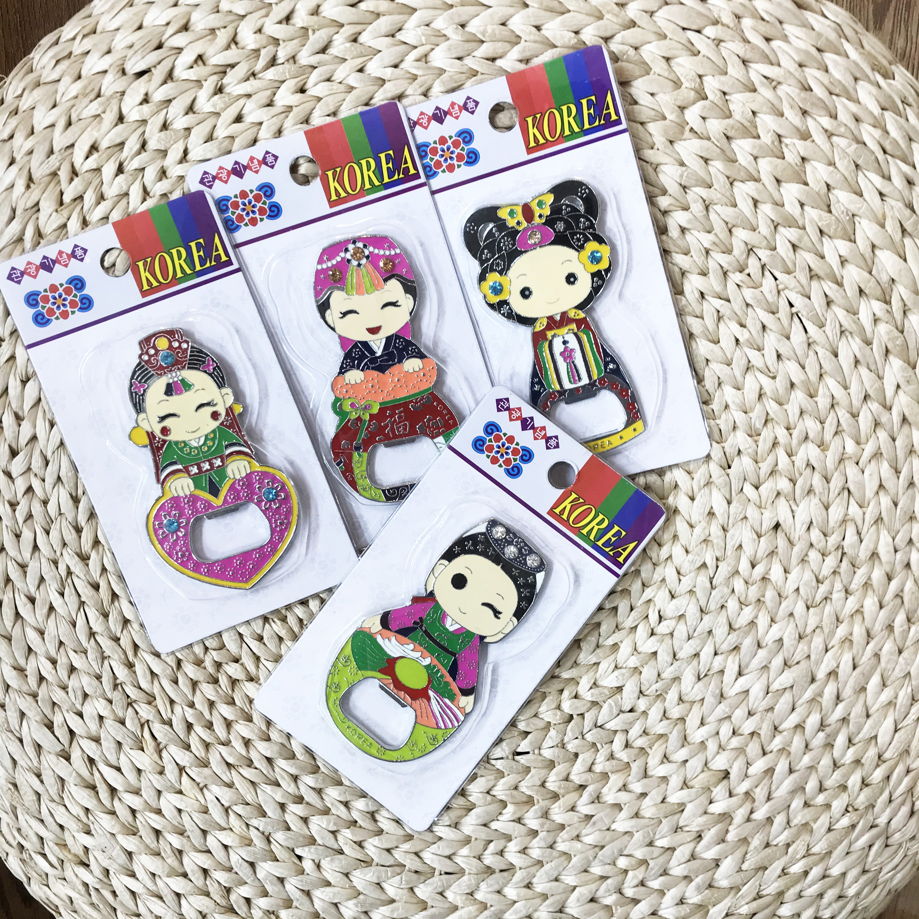 韩国瓶起子冰箱贴 朝鲜族民俗传统特色冰箱贴瓶起子 旅游纪念礼品