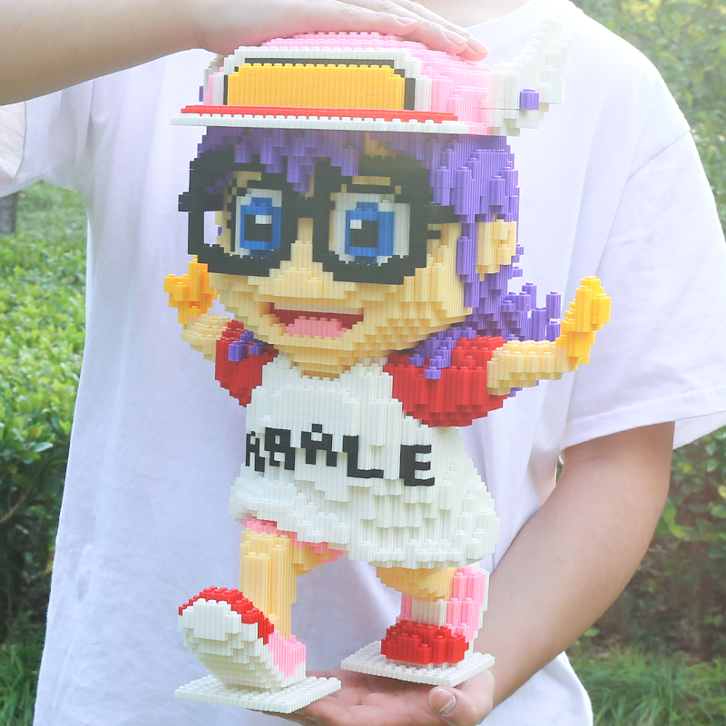 生日手工拼插串联小颗粒q萌阿拉蕾积木卡通动漫diy拼图少女心礼物