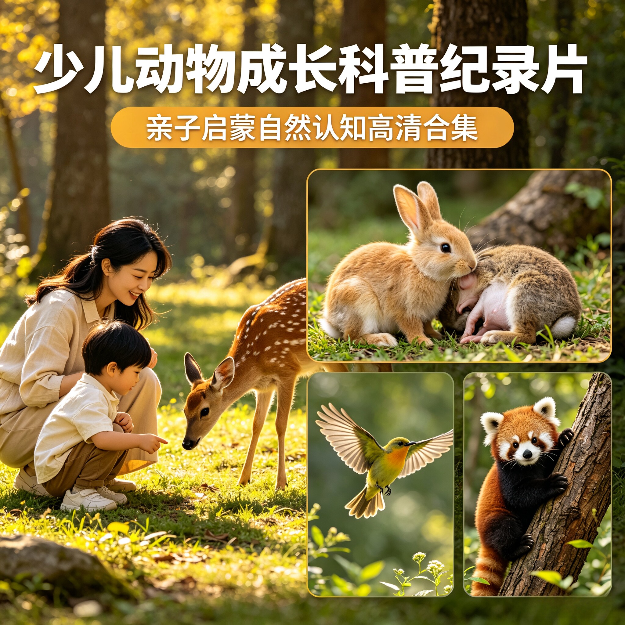 少儿动物成长科普纪录片 亲子启蒙自然认知高清合集
