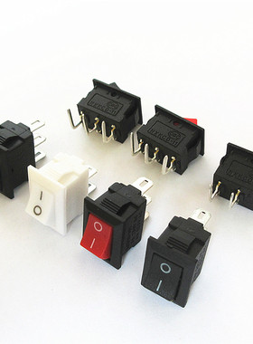 KCD11船型开关2/三档两/3脚弯针15*10mm电源翘板小船形开关3A250V