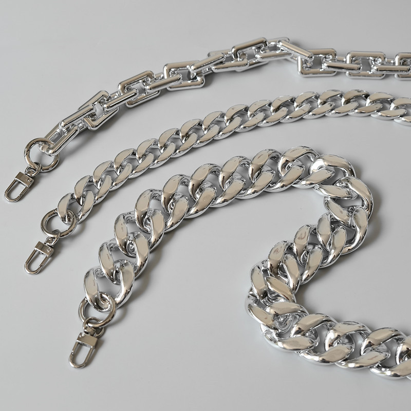 欧美时尚网电镀银色百搭链条