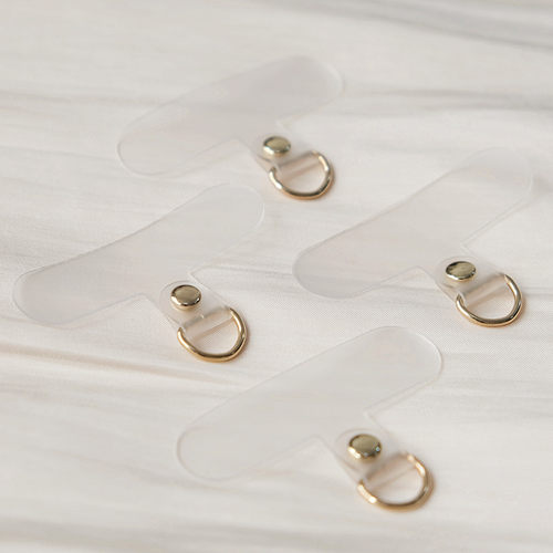 百搭手机挂绳垫片 手机壳固定透明磨砂贴片TPU万能夹片防丢背贴