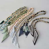 春夏手提包腋下包带 名媛百搭丝巾链条 包配件欧美包包链 新款 时尚