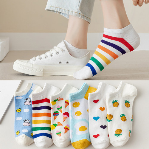 惠绒船袜夏季女吸湿排汗日系可爱