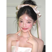 甜美百搭大蝴蝶结发夹芭蕾风丝带发饰清新可爱少女后脑勺飘带