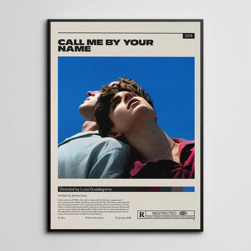 Call me by your name 请以你的名字呼唤我电影海报装饰画有框画