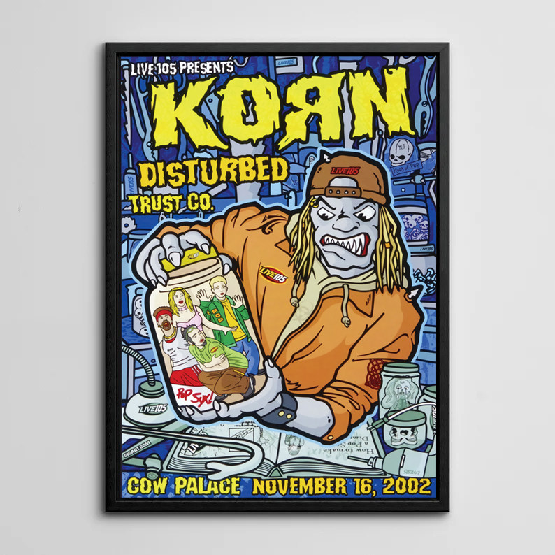 装饰画有框挂画墙壁摇滚乐队酒吧科恩重金属kron朋克