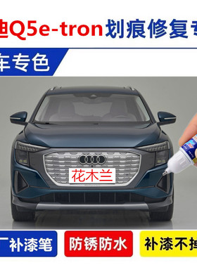 适用上汽奥迪Q5etron补漆笔汽车自喷漆花木蓝李白色蓝色车漆修复