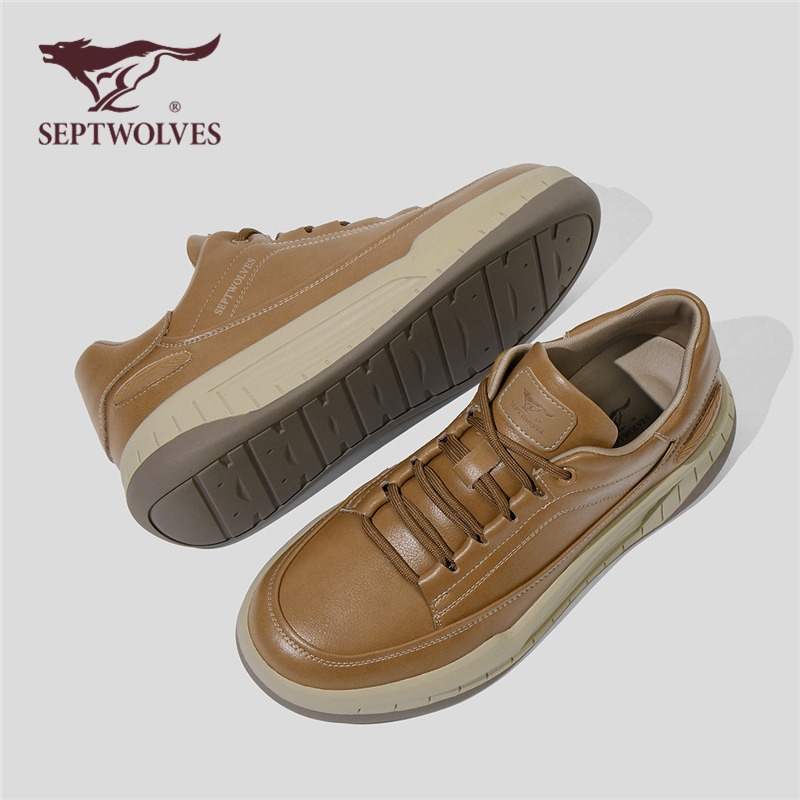 七匹狼户外运动男鞋休闲增高板鞋