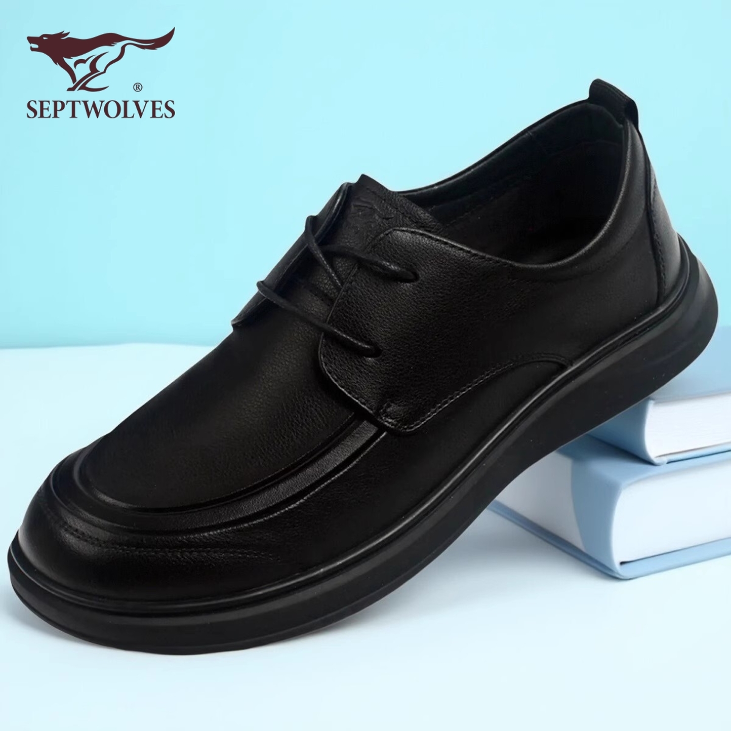 七匹狼软牛皮软底透气时尚男皮鞋