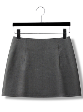 32CM深灰色西装A字半身裙高腰安全裤防走光包臀短裙2025夏季新款