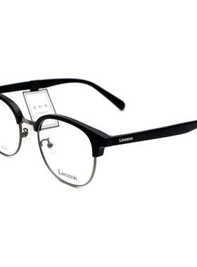 Latemon浪特梦复古全框眼镜男大脸近视眼睛架女半眉光学镜架L8263