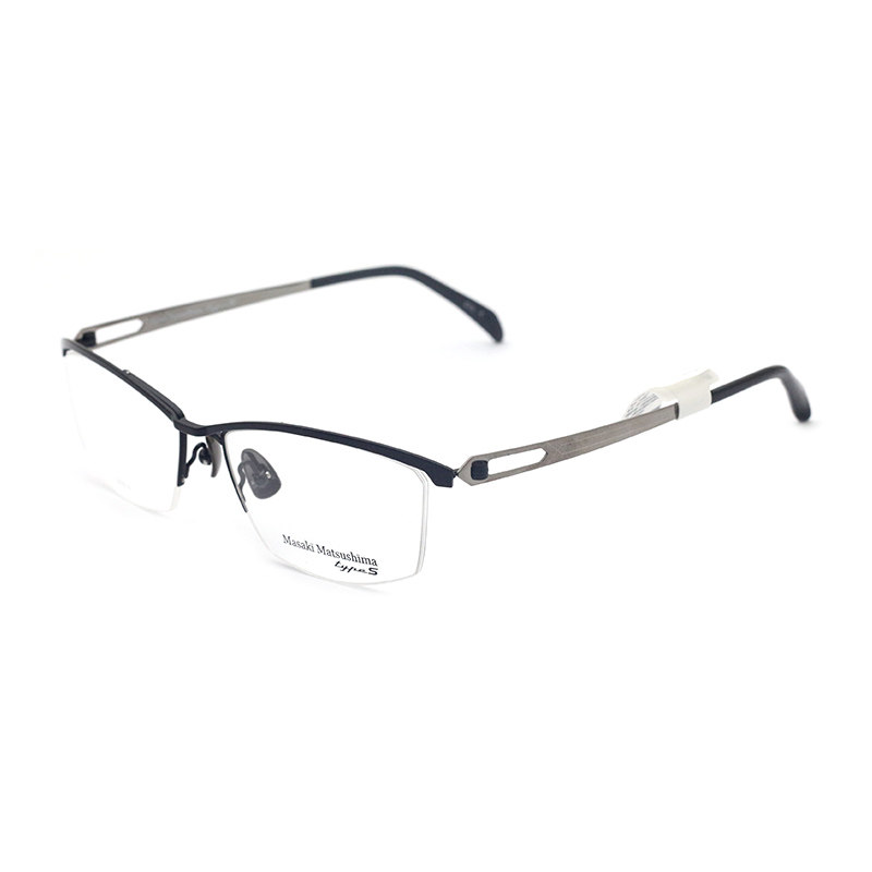 日本Masak松岛正树眼镜架半框纯钛商务眼镜框男近视眼镜MFT-5018