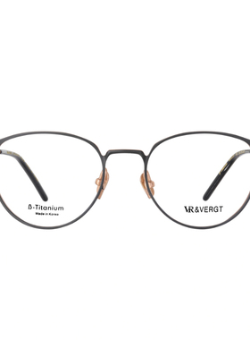 VR&VERGT眼镜架韩国VR近视眼镜女黑色全框时尚金属框架男VR8339