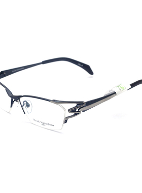 日本Masak松岛正树眼镜架半框纯钛商务眼镜框男近视眼镜架MF-1219