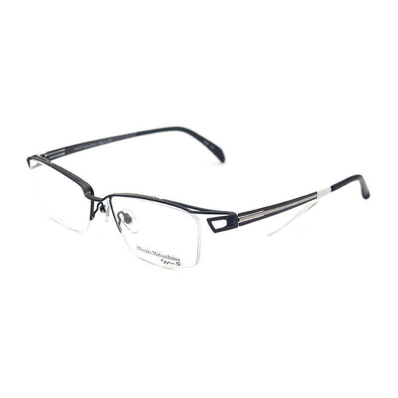 日本Masak松岛正树眼镜架半框纯钛商务眼镜框男近视眼镜MFT-5002