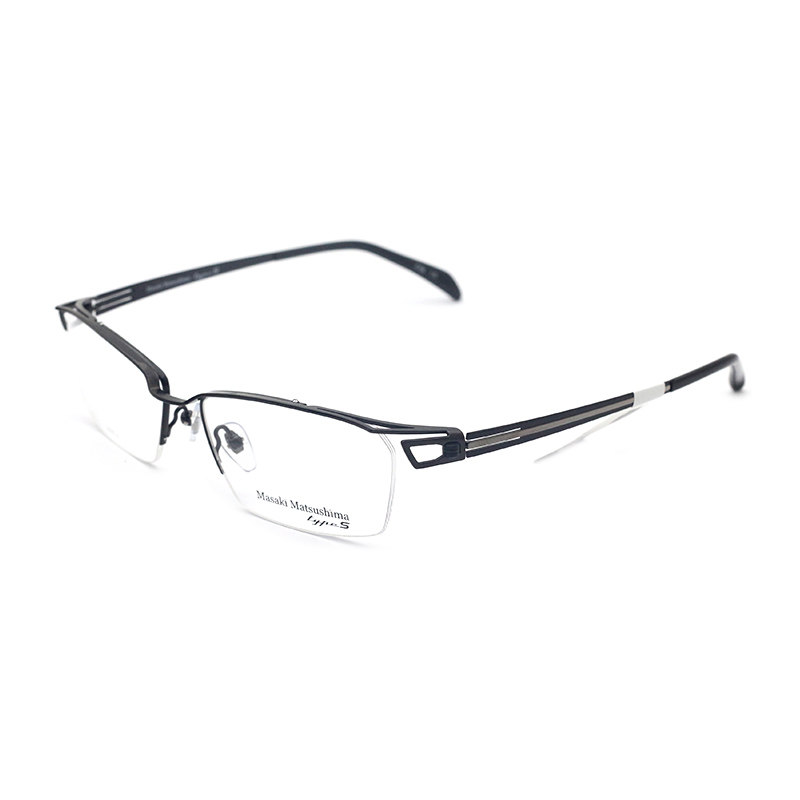 日本Masak松岛正树眼镜架半框纯钛商务眼镜框男近视眼镜MFT-5003