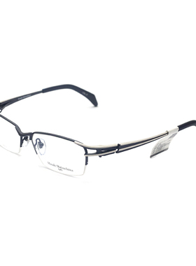 日本Masak松岛正树眼镜架半框纯钛商务眼镜框男近视眼镜架MF-1212