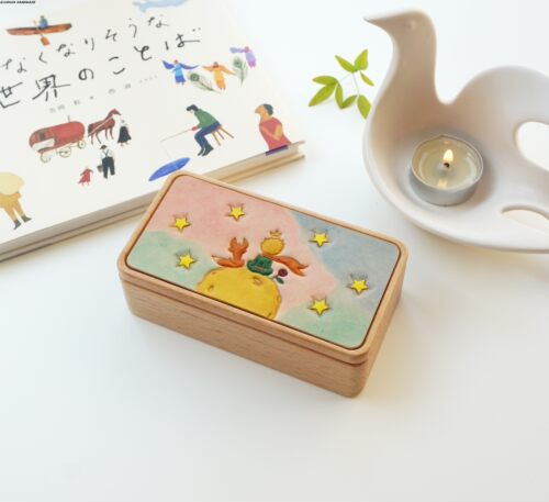 44次日落'小王子手工拼牛皮礼物