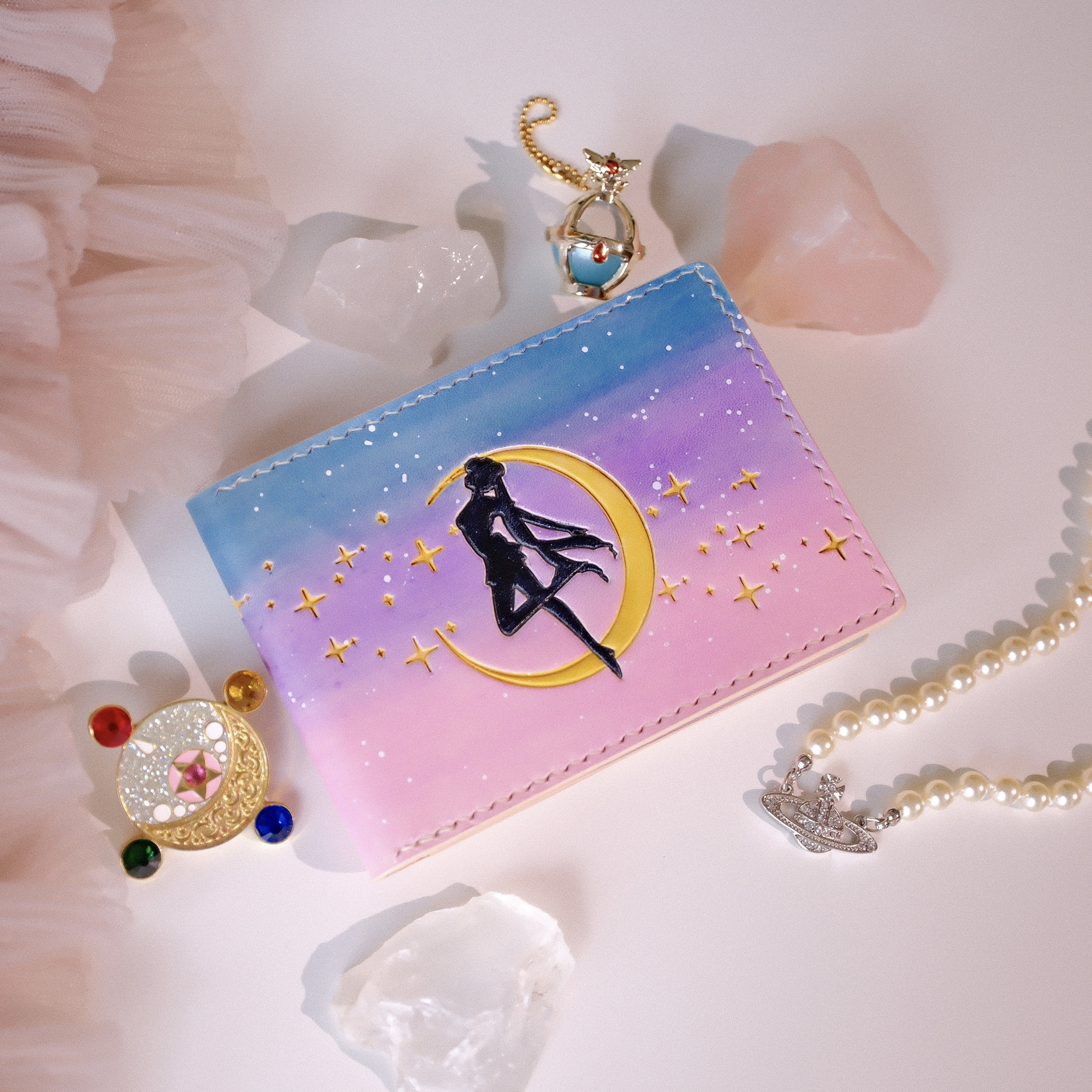 【代表月亮消灭你】秋山手作美少女战士牛皮钱包行驶证套卡包