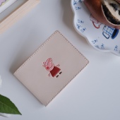 头层牛皮驾驶证皮套小猪佩奇可爱机动车行驶证本 peppapig