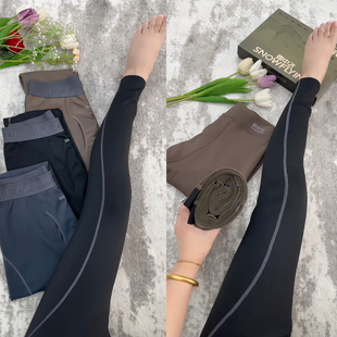 男士保暖裤冬季贴身打底裤加绒无痕薄棉裤加厚光面棉裤机车鲨鱼裤