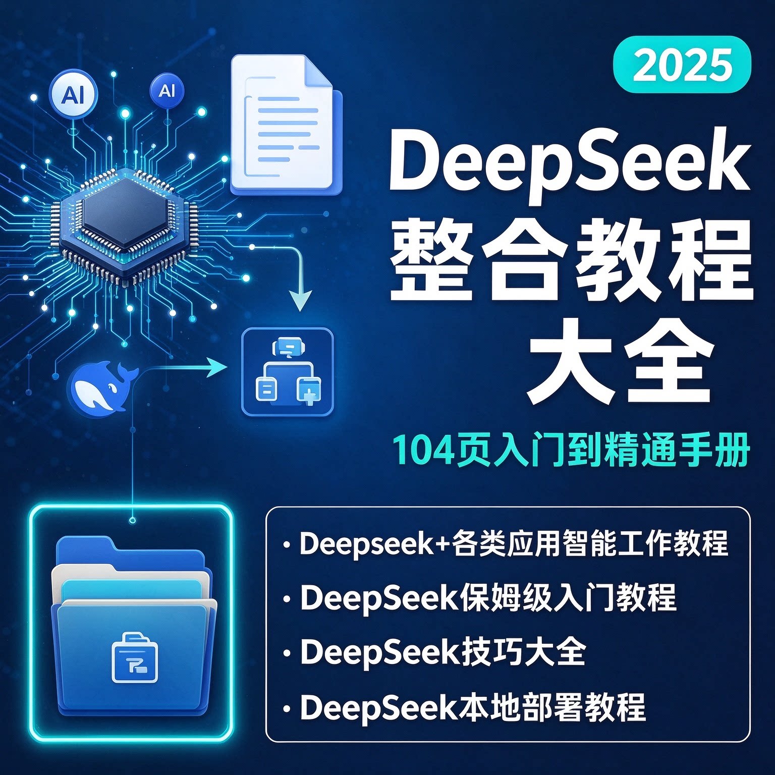 2025年AI清华大学deepseek从入门到精通使用教程+R1本地部署+指令