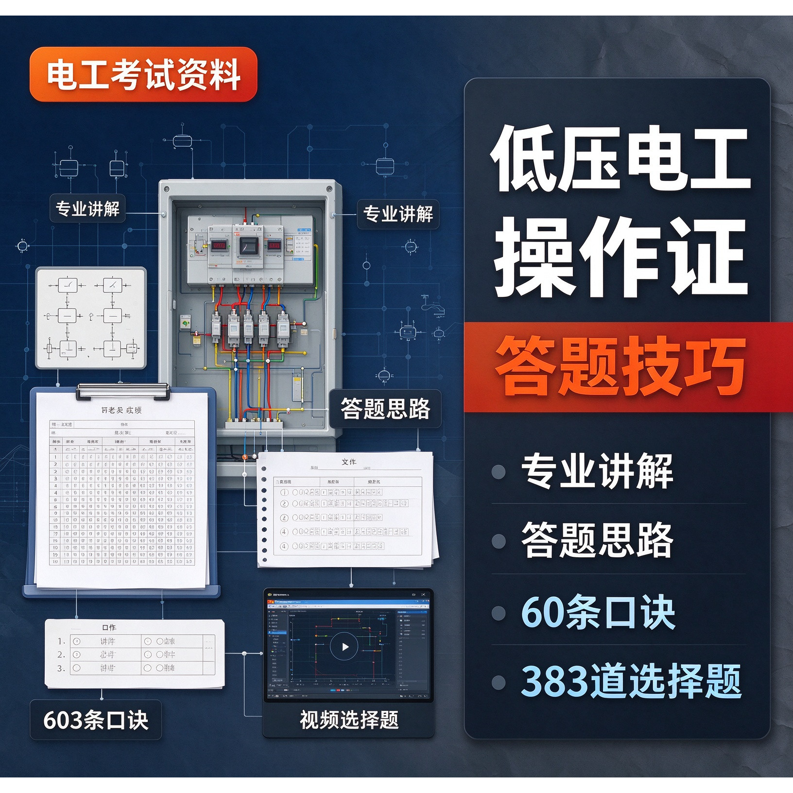低压电工答题技巧考试工具实操练习题模拟低压电工考证题库视频