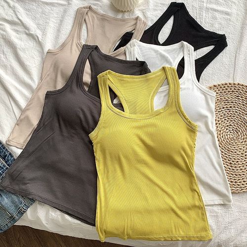 带胸垫工字背吊带美背文胸一体