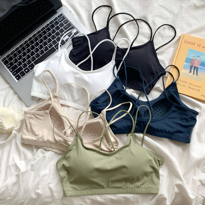 冰丝交叉吊带美背性感露背文胸罩