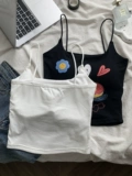 Сексуальный белый топ с чашечками, короткая майка топ