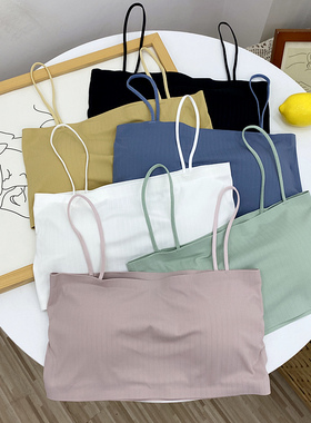 冰丝裹胸女薄款抹胸夏防走光无钢圈文胸美背背心网红爆款吊带内衣