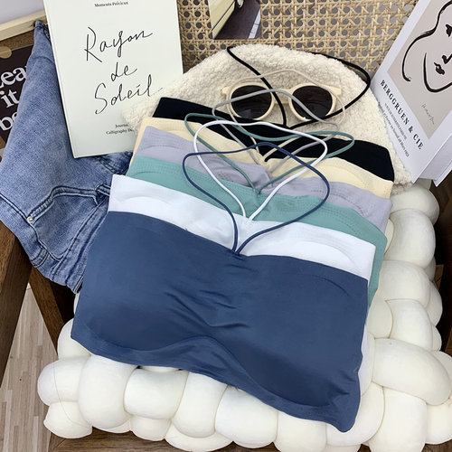 冰丝无痕内衣女抹胸防走光