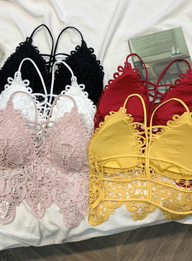 2024夏季新款网红小心机西装打底衫绑带镂空蕾丝吊带背心上衣潮女